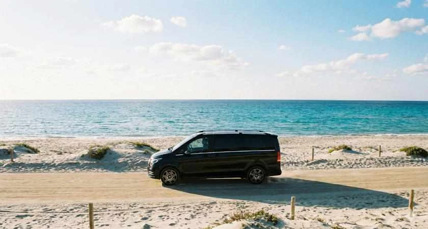 Taxi aeroporto Cagliari con Van Premium Mercedes Classe V per Ncc in Sardegna